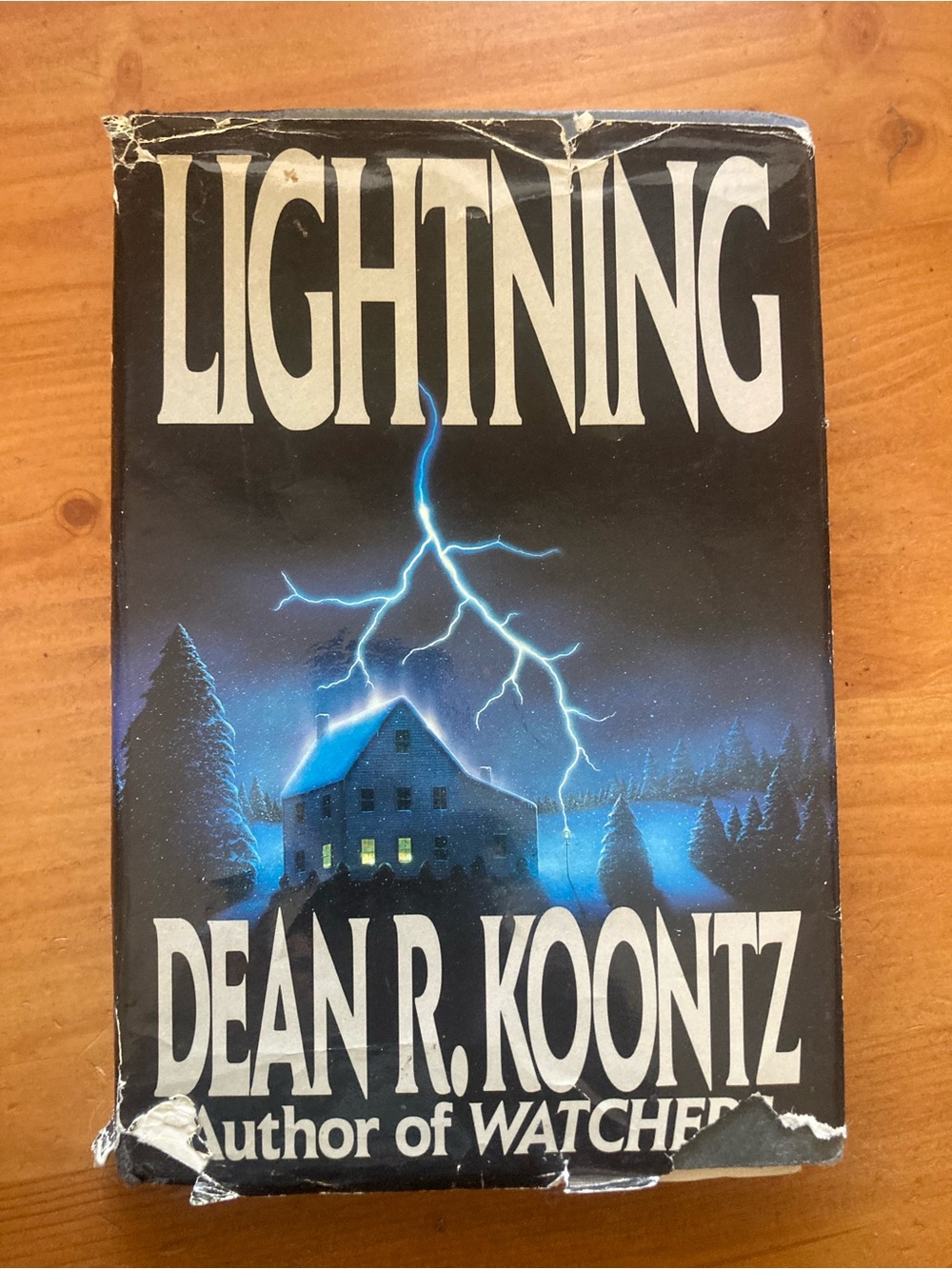 Lightning by Dean R. Koontz - Blue & Black Horror Hardcover